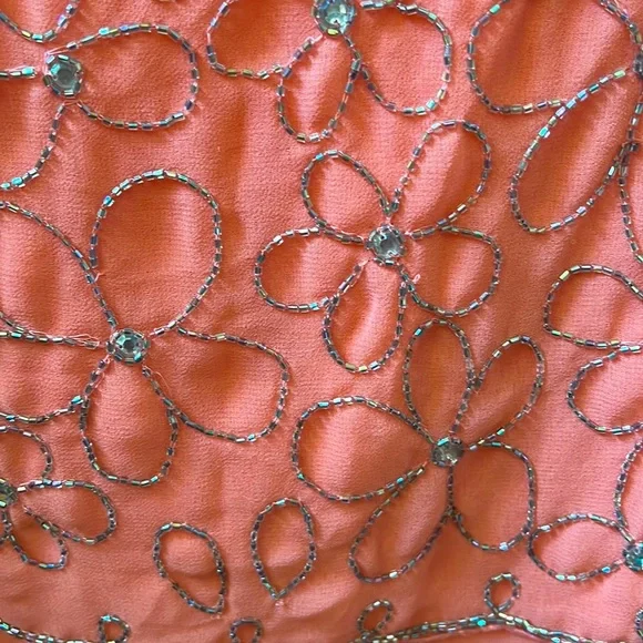 Perfect Party/Wedding Guest Chiffon Dress with Beautifully beaded overlay❣️ - Picture 5 of 7